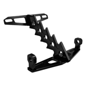Universal Black Aluminum Alloy Fishbone License Plate Frame - 1