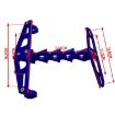 Universal Aluminum Alloy Fishbone License Plate Frame Blue - 3