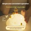 ICARER FAMILY Silicone Night Light: Astronaut Moon Lamp, Warm Light - 3