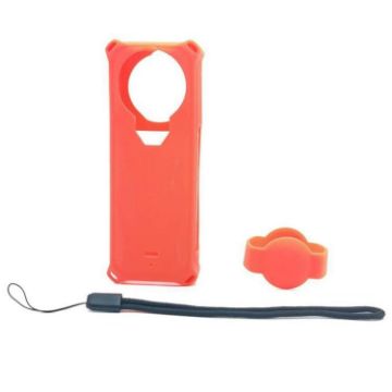 Insta360 X5 Camera Red Silicone Cover Case with Lens Cap - 1