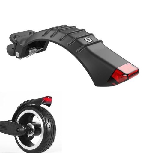 5.5" Carbon Fiber Scooter Rear Mudguard & Brake Light Fender - 1