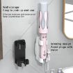 Black Wall-Mounted Curling Iron Holder with Cord Wrap - 3