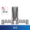 Dyson V12 Vacuum Wall Mount Rack Holds 10 Attachments - 1