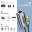 QGeeM USB-A to RJ45 Gigabit Ethernet Adapter - 15cm Cable - 3
