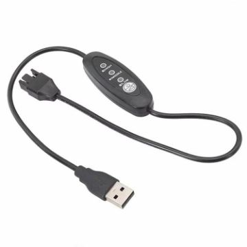 USB to 4 Pin Booster Cable for 12V Fan, 50cm Adjustable Speed - 1