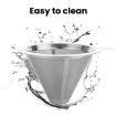 Reusable 304 Stainless Steel Mesh Coffee Filter for 1-2 Cups - 6