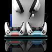 PS5 Slim/Pro Cooling Stand, Controller Charger & Game Storage (Black) - 5