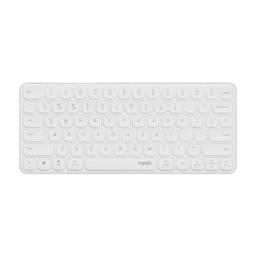 Rapoo E9050L Tri-mode Bluetooth Wireless Silent Keyboard (White) - 1