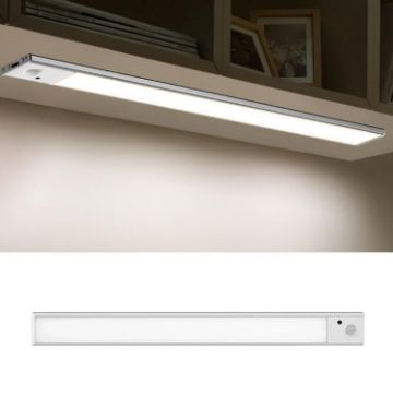 Rechargeable 80cm Motion Sensor Light Bar with Remote - Silver - 1