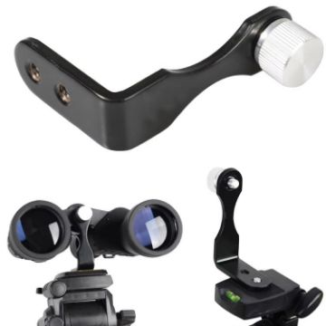 L-Shaped Metal Binoculars Tripod Adapter for Stabilizing Photography - 1