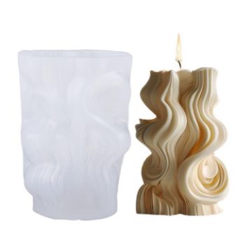 3L ZL-521 Spiral Wave Aromatherapy Candle & Diffuser Stone Mold - 1