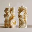 3L ZL-521 Spiral Wave Aromatherapy Candle & Diffuser Stone Mold - 2