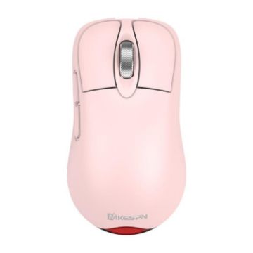 MKESPN Pink Wireless Gaming Mouse, Tri-Mode, 24000 DPI, RGB, Rechargeable - 1