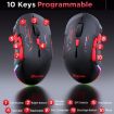 MKESPN W12 Tri-Mode Gaming Mouse 10-Key 10000 DPI RGB - Blue - 5