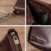 HUMERPAUL BP783 Brown Unisex RFID Leather Wallet Multi-Card Holder - 4