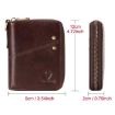 HUMERPAUL BP783 Brown Unisex RFID Leather Wallet Multi-Card Holder - 5