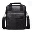 HUMERPAUL HUMH544 Black Leather Business Commuter Bag - 1