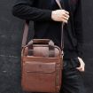 HUMERPAUL HUMH544 Black Leather Business Commuter Bag - 2