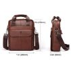 HUMERPAUL HUMH544 Black Leather Business Commuter Bag - 3