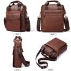 HUMERPAUL HUMH544 Black Leather Business Commuter Bag - 4