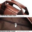 HUMERPAUL HUMH544 Black Leather Business Commuter Bag - 6