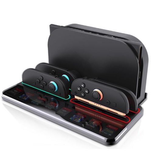 Nintendo Switch 2 Controller Dock & Game Card Storage Stand (Black) - 1