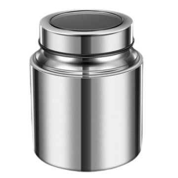 1500ml Stainless Steel Sealed Canister with Transparent Leak-Proof Lid - 1