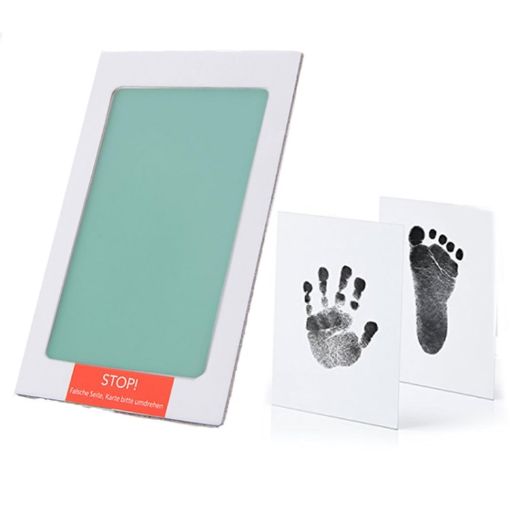 Non-Toxic Infant Clay Handprint & Footprint Souvenirs Gift (Green) - 1