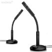 Black USB Condenser Microphone with Cable for PC and Laptop - 6
