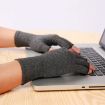 Hemp Gray Arthritis Relief Half Finger Sports Gloves, Size: S - 3