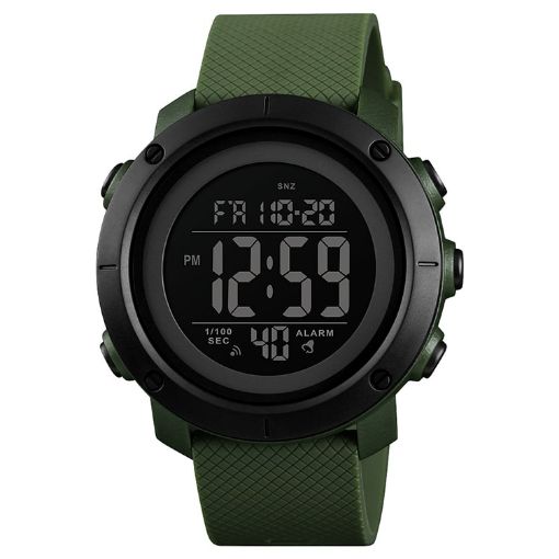 SKMEI 1426 Army Green Waterproof Digital Watch with Noctilucent Display - 1