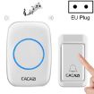 CACAZI A10G Self-Powered Wireless Cordless Bell - EU Plug (White) - 1