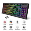 HXSJ L100 Wireless 87 Keys RGB Backlit Keyboard (Black) - 3