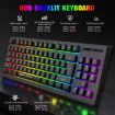 HXSJ L100 Wireless 87 Keys RGB Backlit Keyboard (Black) - 6