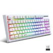 HXSJ L100 White RGB Backlit 87-Key 2.4G Wireless Keyboard - 1