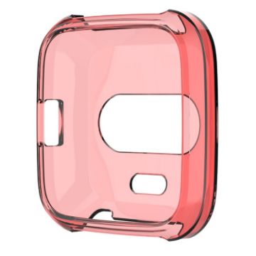 Fitbit Versa Lite Transparent Red Silicone Protective Case - 1