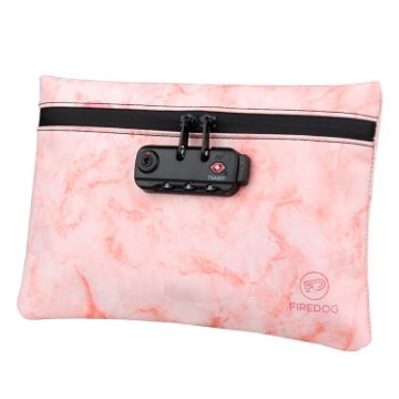 FIREDOG CL93 Portable Deodorant Bag with Lock (Marble Red) - 1