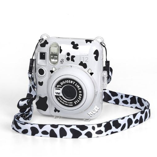 FUJIFILM instax mini 12 Camera Case Acrylic with Strap (DIY Milk Cow) - 1