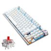 AULA F3001 Backlit 87 Key Mechanical Gaming Keyboard - Silver/White - 1