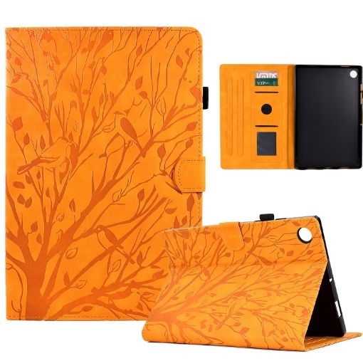 Samsung Galaxy Tab A8 10.5" Fortune Tree PU Case, Khaki - 1