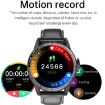 R6 1.32" Round Screen Smart Watch & Bluetooth Earphone Combo, Brown Strap - 5