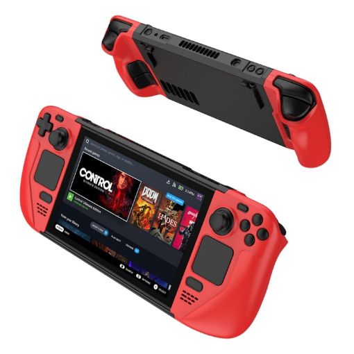 GKK Red Anti-fall Case for Steam Deck Game Console - 1