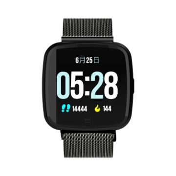 DTNO.1 G12 Smart Bracelet, 1.3" OLED, IP67, Steel Band (Black) - 1
