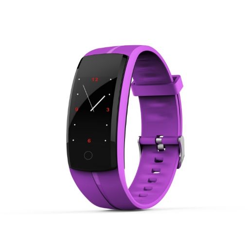 QS100 Smart Bracelet: Waterproof, Heart Rate & Sleep Monitor (Purple) - 1