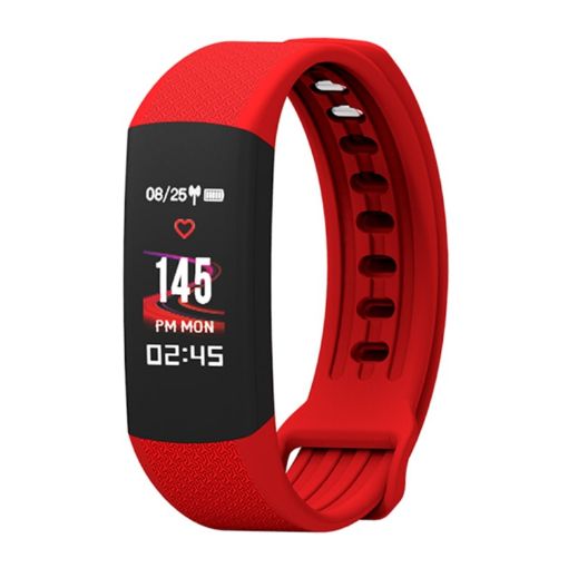 TLW B6 Fitness Tracker: Red, Waterproof, Heart Rate & Sleep Monitor - 1