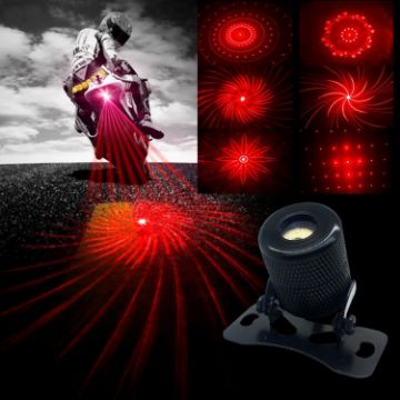 Universal 200mW Car/Motorcycle Laser Fog Alarm, Six Patterns, Red Light - 1