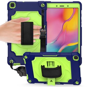 Samsung Tab A 8.0 T290 Shockproof 360 Case with Holder (Navy/Grey) - 1