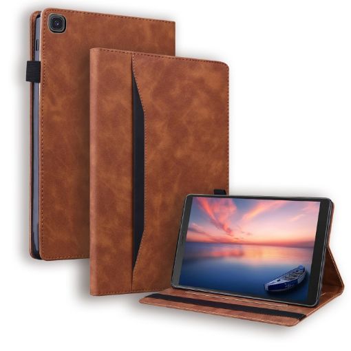 Brown Leather Flip Case for Samsung Galaxy Tab A 8.0 2019 SM-T290 - 1
