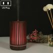 200ml Dark Brown Wood Diffuser & Humidifier, Forest Pattern, US Plug - 1