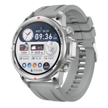 DK68 Smart Watch: Bluetooth Call, Heart Rate Monitor, IP67, Silver - 1